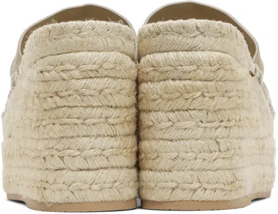 Versace Beige Medusa '95 Platform Espadrille Heeled Sandals