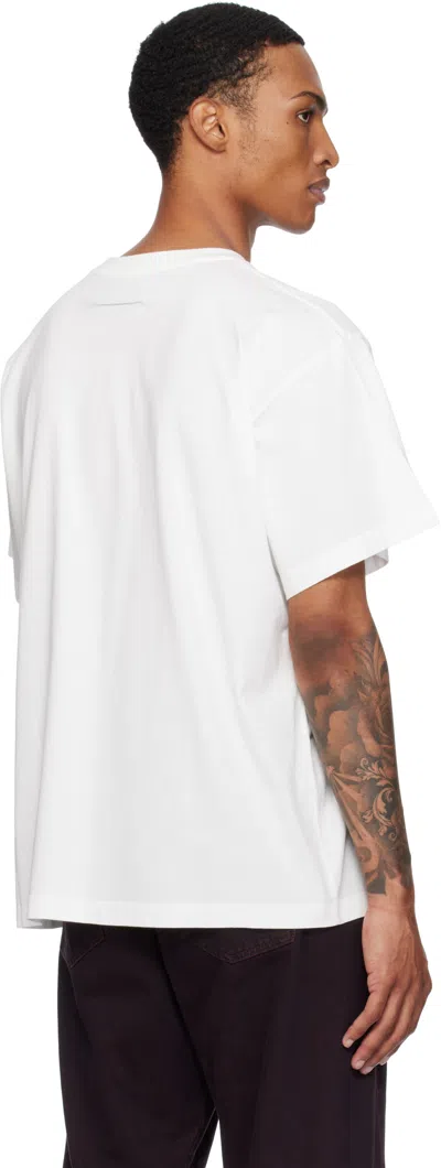 Mm6 Maison Margiela Cotton Crew-neck T-shirt With Numeric Signature Patch In White