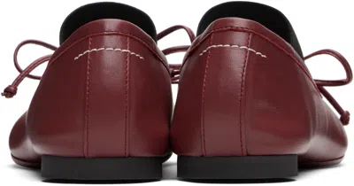 Mm6 Maison Margiela Burgundy Anatomic Numeric Ballerina Flats