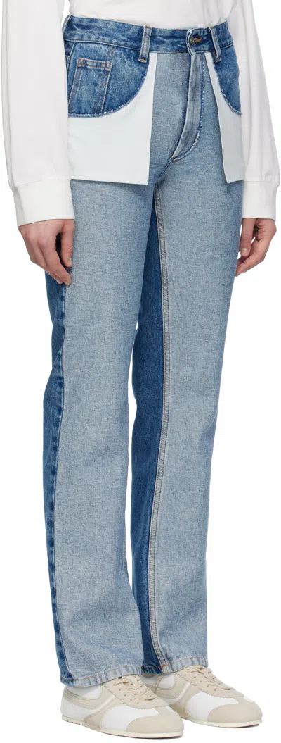 Mm6 Maison Margiela Blue Straight-leg Jeans