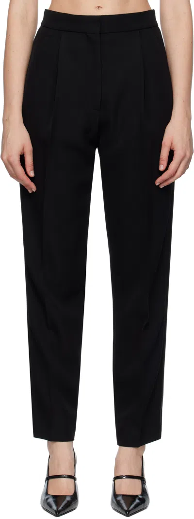 Erdem Pleated Wide-leg Trousers In Black