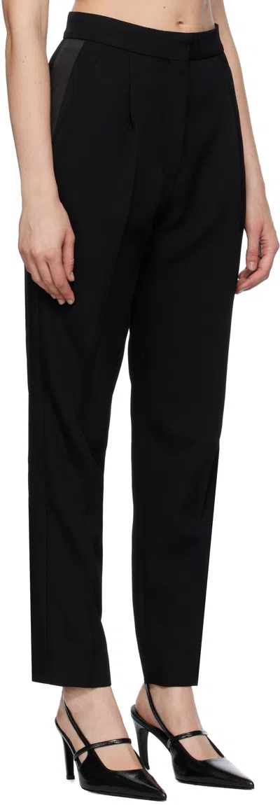 Erdem Pleated Wide-leg Trousers In Black