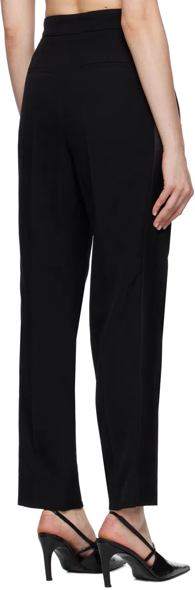 Erdem Pleated Wide-leg Trousers In Black