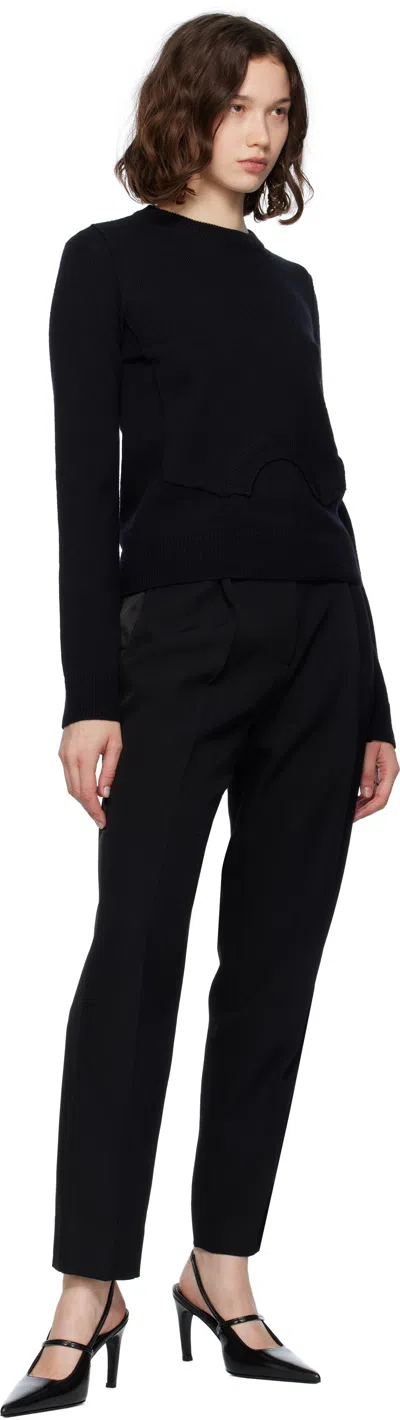 Erdem Pleated Wide-leg Trousers In Black