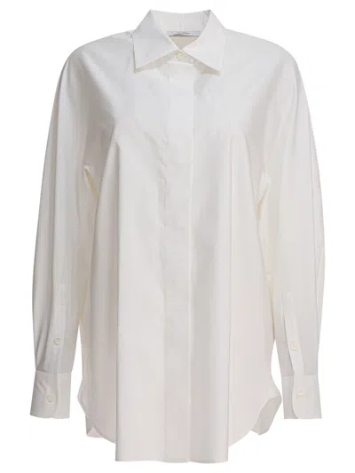 Givenchy Oversized Shirt In Poplin With Open Back In White