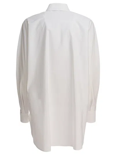 Givenchy Oversized Shirt In Poplin With Open Back In White
