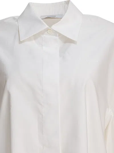 Givenchy Oversized Shirt In Poplin With Open Back In White