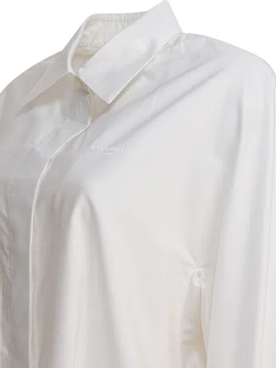 Givenchy Oversized Shirt In Poplin With Open Back In White