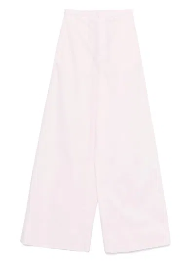 Forte Forte Bci Cotton Popline Essential Flared Pants In Pink