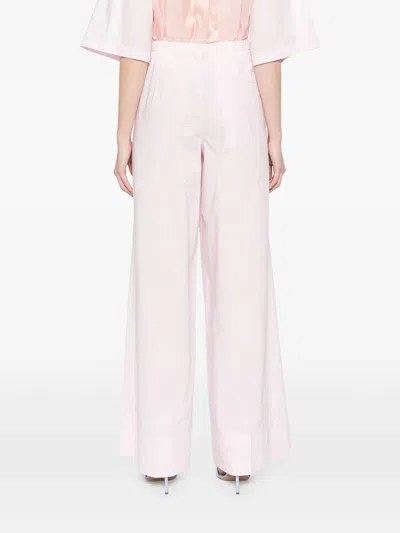 Forte Forte Bci Cotton Popline Essential Flared Pants In Pink