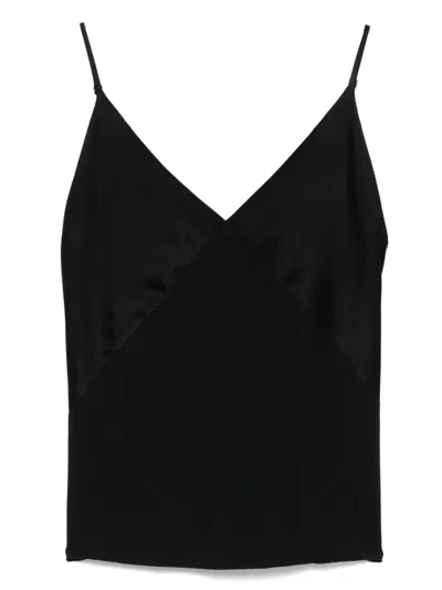Forte Forte Satin V-neck Sleeveless Top And Straps
