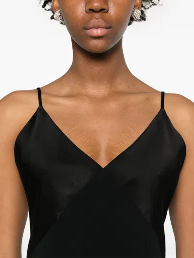 Forte Forte Satin V-neck Sleeveless Top And Straps