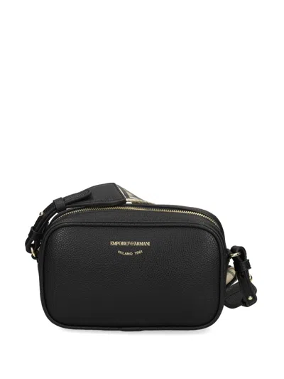 Emporio Armani Logo-stamp Crossbody Bag In Black