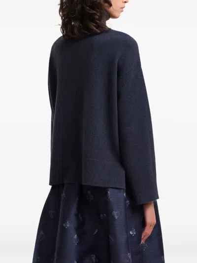 Emporio Armani Yak Wool Blend Sweater Woman In Blue