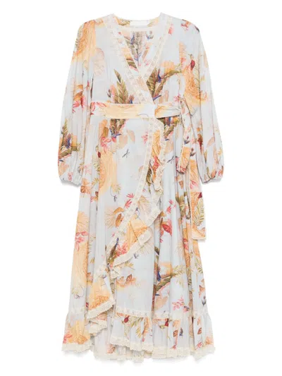 Zimmermann Ascension Printed Linen Dress
