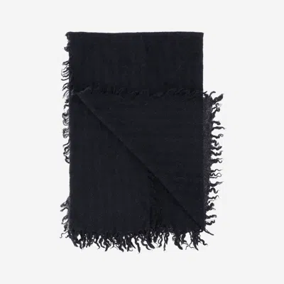 Faliero Sarti Cashmere And Wool Blend Scarf In Black