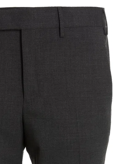 Pt Torino Trousers Tailored Cuffed Hem In Black