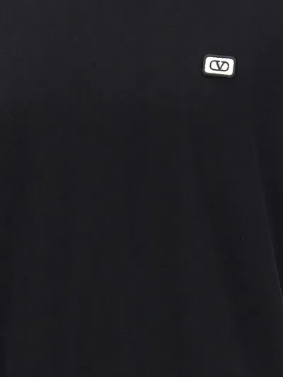 Valentino Cotton T-shirt With Vlogo Patch In Black