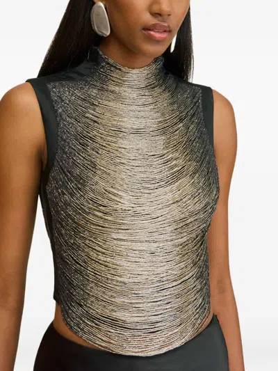 Cult Gaia Taraji Bead-embellished Tank Top