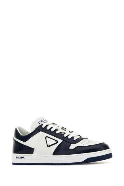 Prada Sneakers Downtown In Pelle Bicolor Uomo