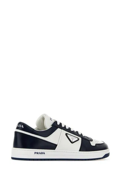 Prada Sneakers Downtown In Pelle Bicolor Uomo