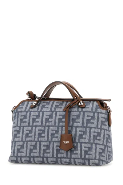 Fendi Borsa A Tracolla By The Way Media In Denim Ricamato  Donna