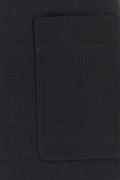 Bottega Veneta Minigonna In Misto Cotone Grafite Donna