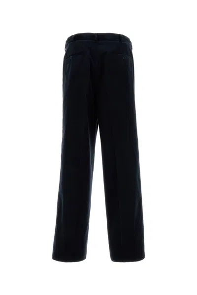 Prada Pantalone In Velluto A Coste Blu Notte  Uomo