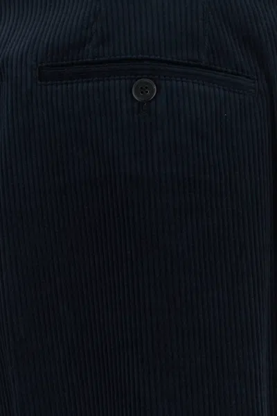 Prada Pantalone In Velluto A Coste Blu Notte  Uomo