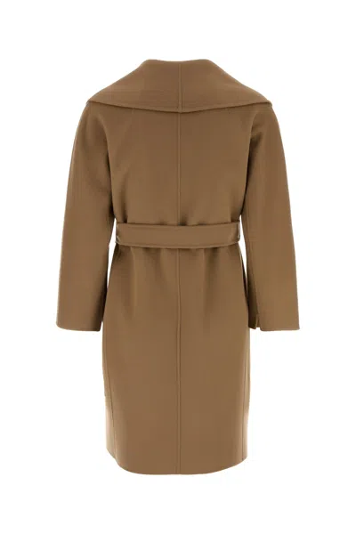 Max Mara Cappotto Messi In Lana Biscotto  Donna In Multi