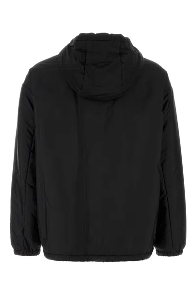 Prada Giubbino Imbottito In Re-nylon Nero Uomo In Black