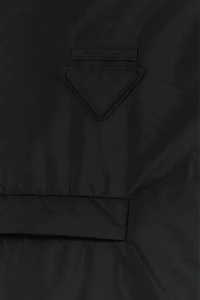Prada Giubbino Imbottito In Re-nylon Nero Uomo In Black