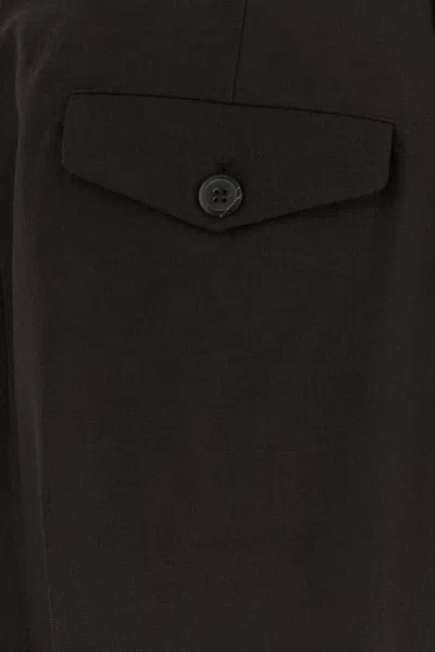 Prada Pantalone In Lana Testa Di Moro  Uomo In Black