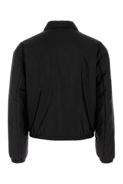 Prada Giubbino Imbottito In Re-nylon Nero Uomo In Black