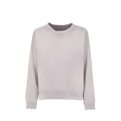 Maison Margiela Cotton Sweatshirt Men In Gray