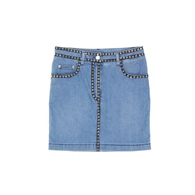 Moschino Couture Couture Cotton Denim Skirt