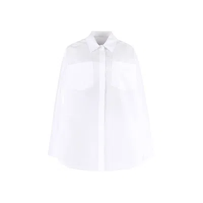 Valentino White Long-sleeve Cotton Shirt Minidress