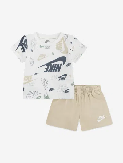 Nike Boys Nsw Aop Light Weight Short Set In Nude