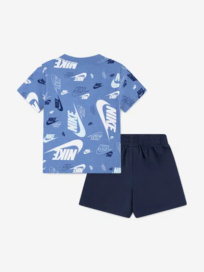 Nike Boys Nsw Aop Light Weight Short Set In Blue