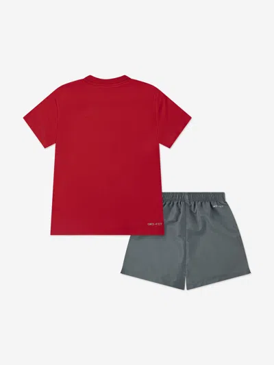 Nike Boys Dri-fit Woven Short Set In Red