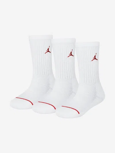 Jordan Kids Jumpman Crew Socks Set In White