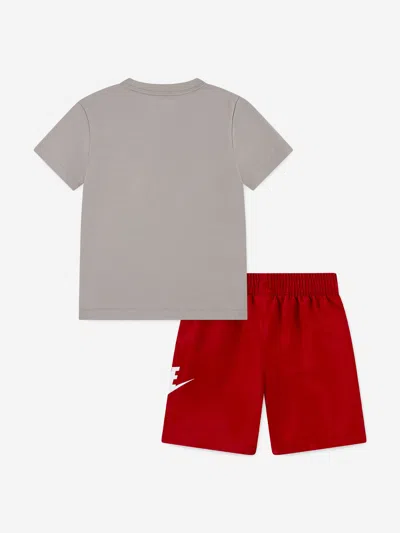Nike Kids Woven Short Set In Gray