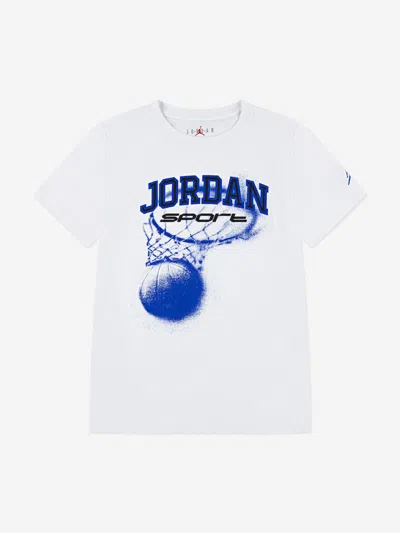 Jordan Boys Mj Sport Hoop Df T-shirt In White