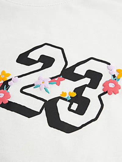 Jordan Girls Summer Bloom Oversized T-shirt In White