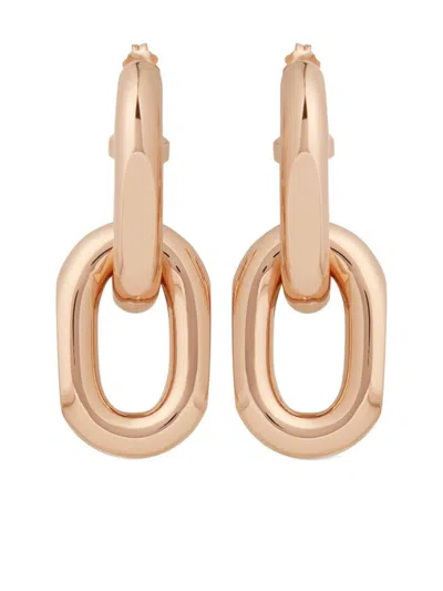 Rabanne Rose Gold 'double Xl Link' Earrings
