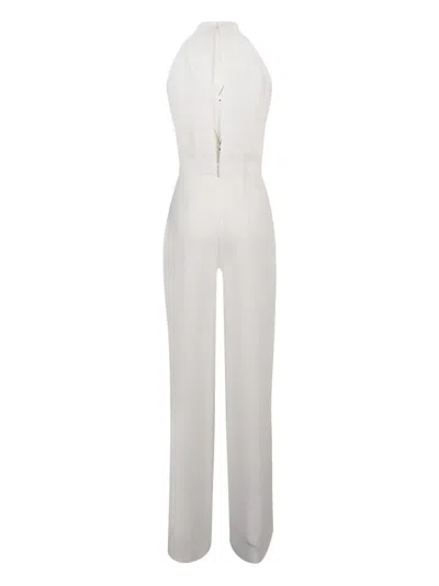 Nué Halterneck Embellished Jumpsuit In White