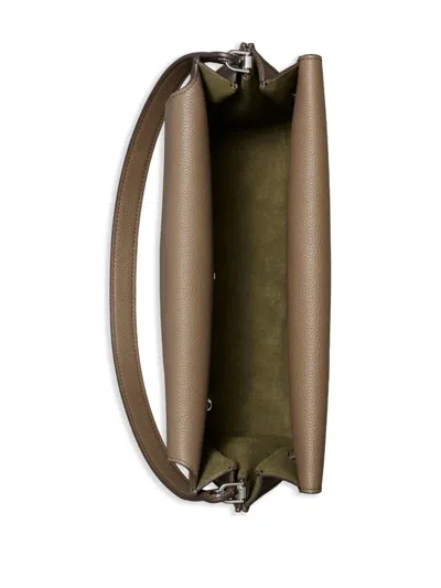 Tory Burch Lee Radziwill Pebble Leather Large Shoulder Bag In Brown