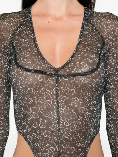 Knwls Black Haze Bodysuit In Gray