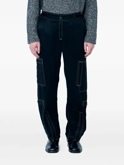 Nomarythm Textile T.d. Satin Topstitched Trousers