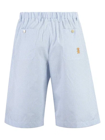 Gucci Cotton Bermuda Shorts In Blue